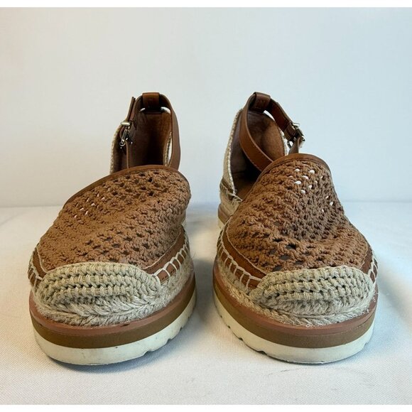 Vince Camuto Bredenna Espadrille Platform Sandals Size 8 Suede Brown Boho Ankle - Picture 5 of 12